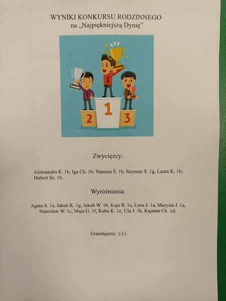 Konkurs na Najpiękniejszą dynię 