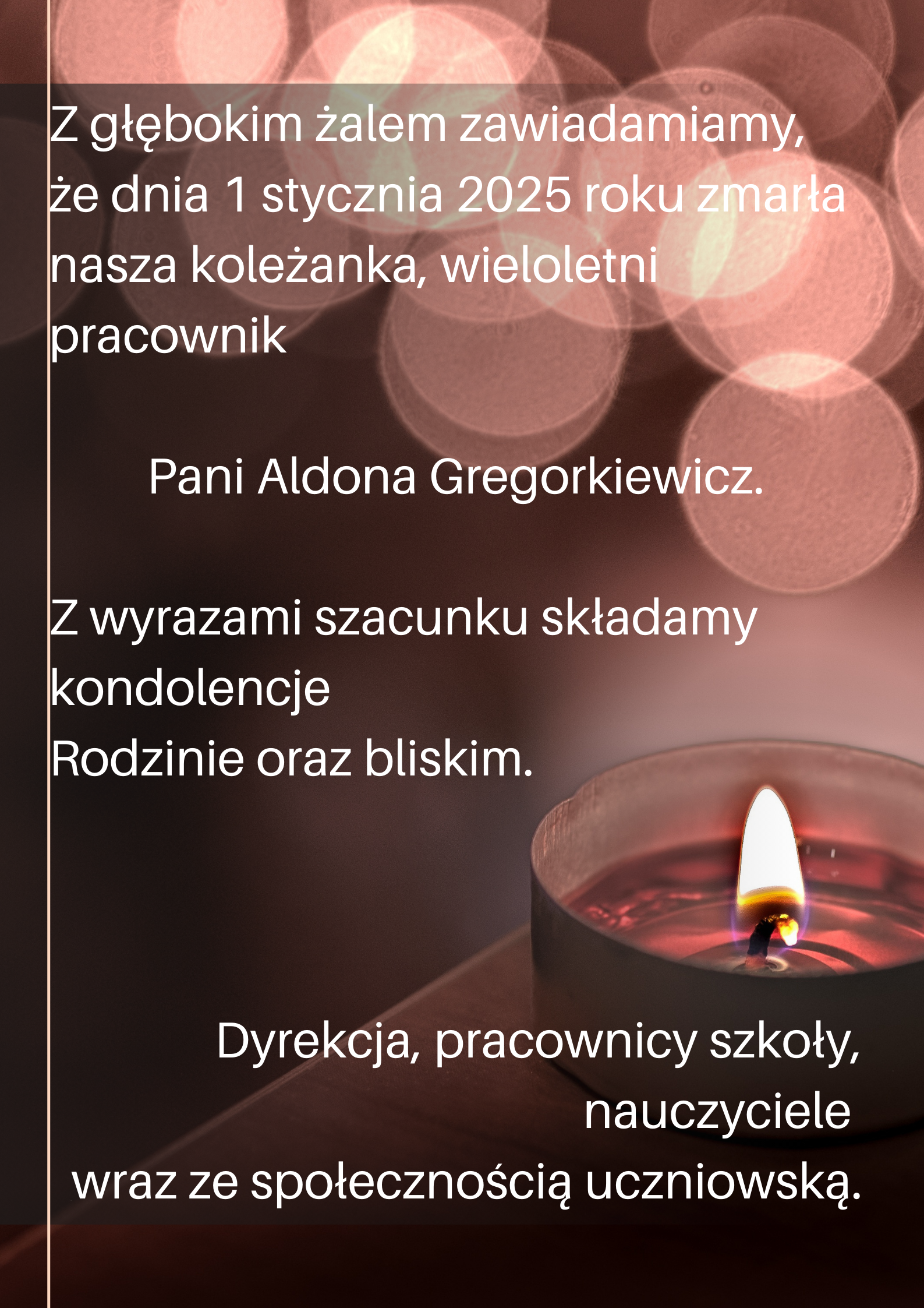 PANI ALDONA GREGORKIEWICZ